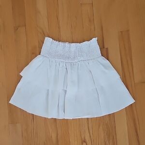 White Layered Mini Skirt